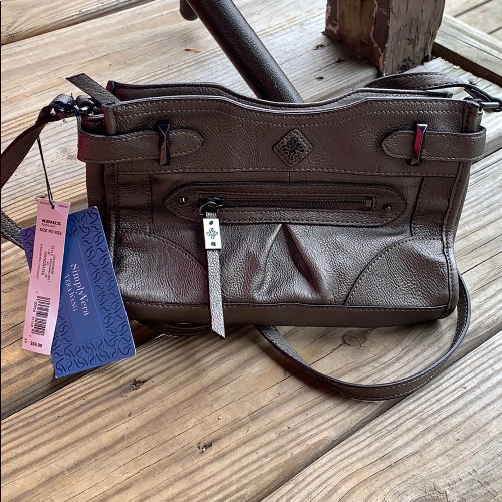 Simply Vera Vera Wang pewter small crossbody bag